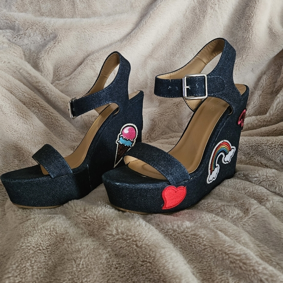 90's Bamboo wedge heals - Picture 1 of 7